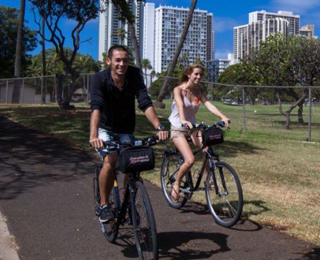 Manoa Falls Bike Hike Tour Route
