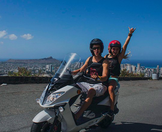 Oahu Moped, Scoot Coupe & Bike Map Tour Routes