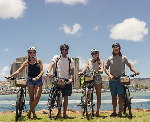 Diamond Head Bike Hike Tour Route